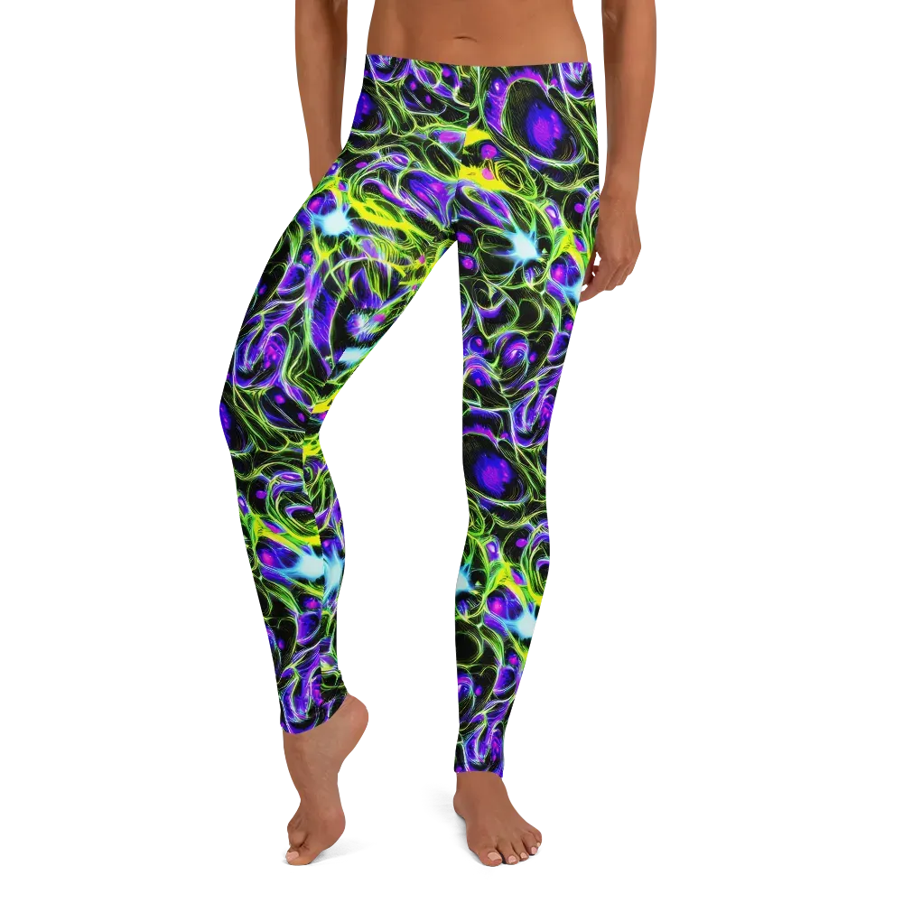 Psychedelic Underbrush on Leggings — Front