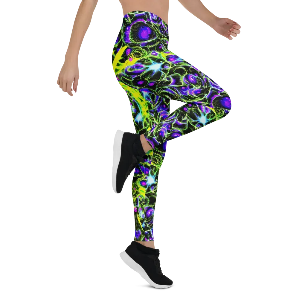Psychedelic Underbrush on Leggings — Right