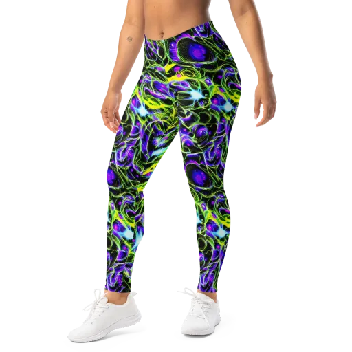 Psychedelic Underbrush on a Leggings