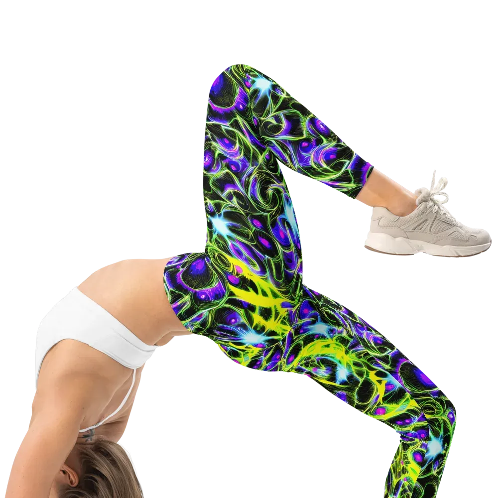 Psychedelic Underbrush on Leggings — Right