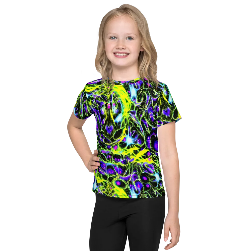 Psychedelic Underbrush on Kids Crew Neck T-Shirt — Front