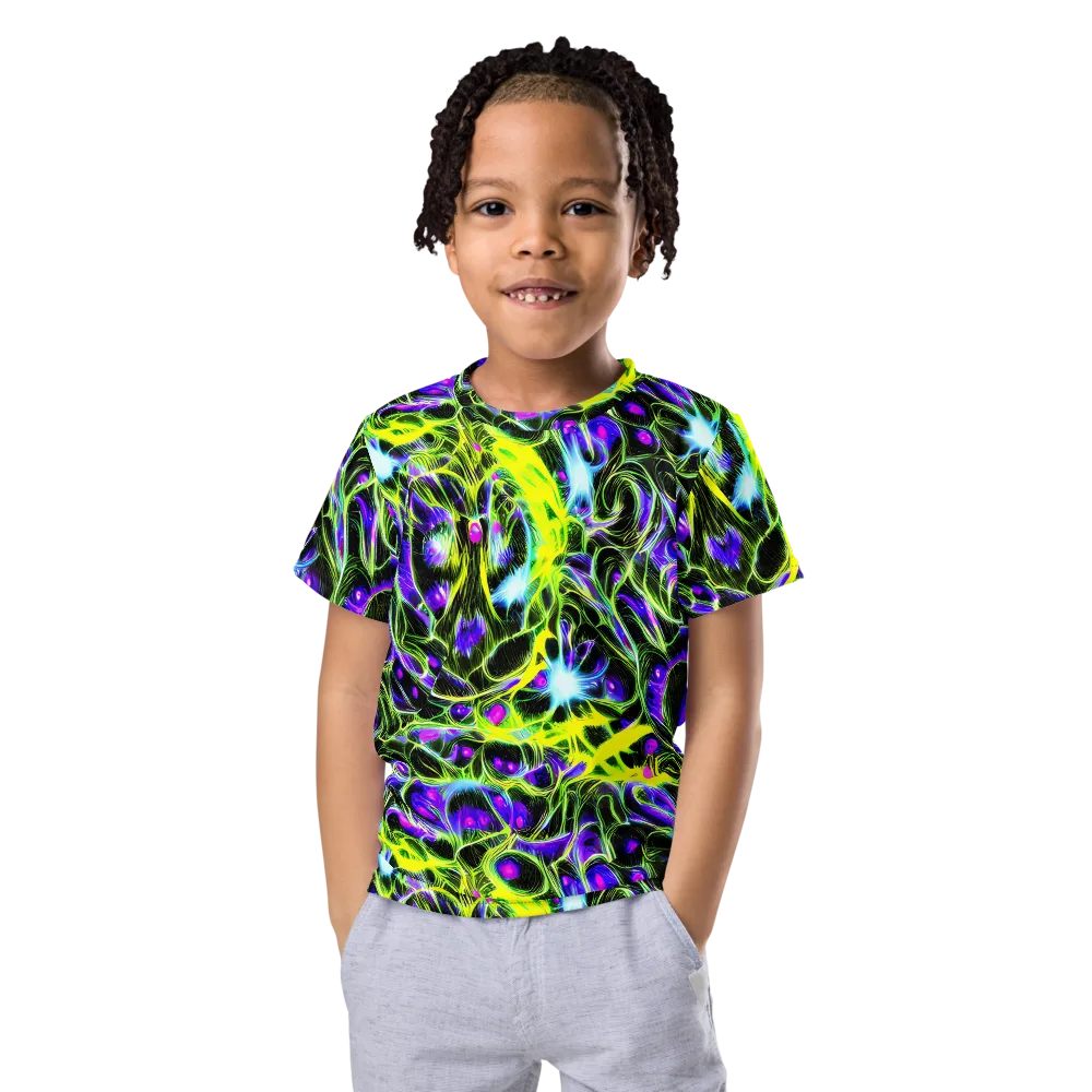 Psychedelic Underbrush on Kids Crew Neck T-Shirt — Front