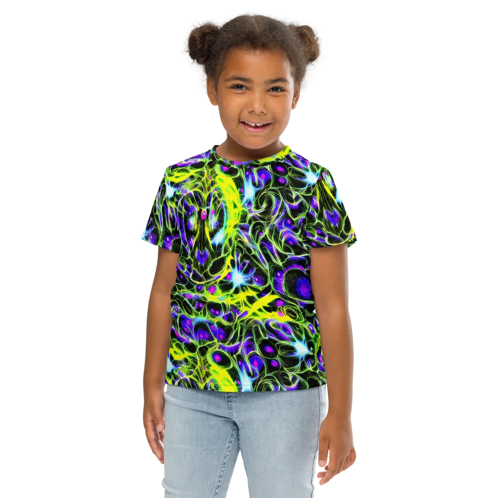 Psychedelic Underbrush on Kids Crew Neck T-Shirt — Front