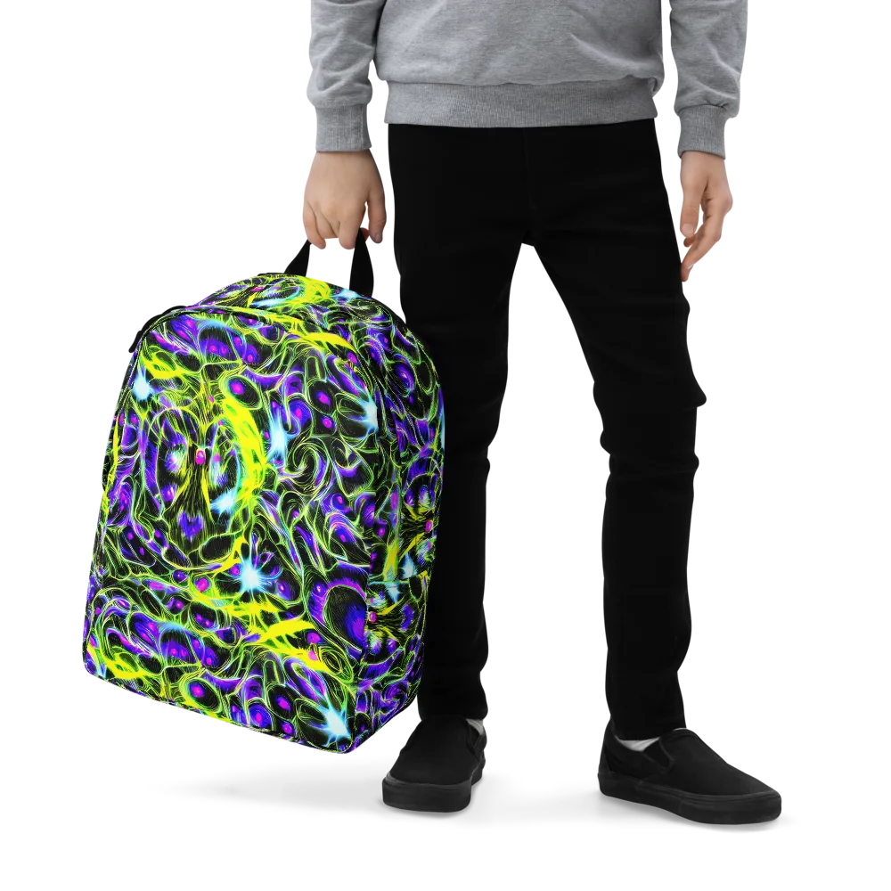 Psychedelic Underbrush on Minimalist Backpack — Zoomed-in