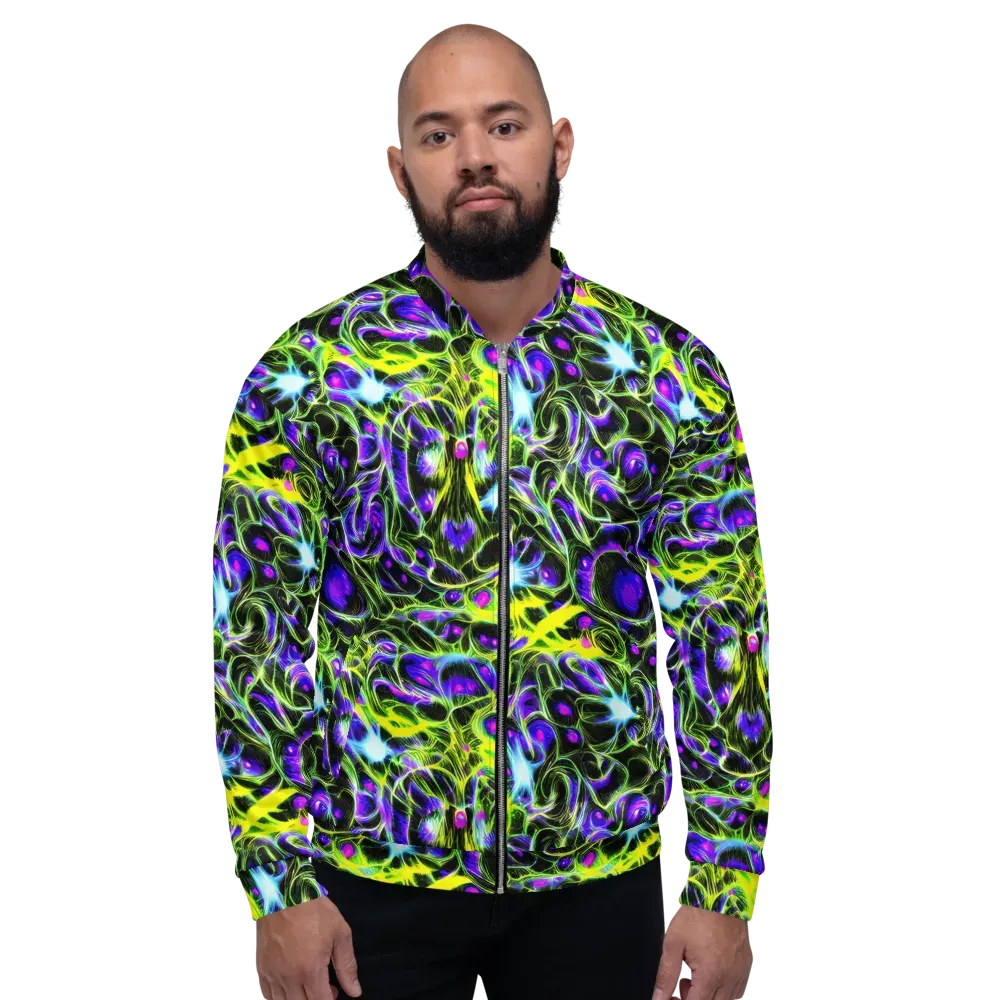 Psychedelic Underbrush on Bomber Jacket — Front