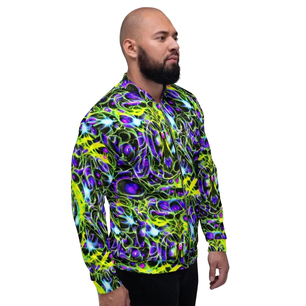 Psychedelic Underbrush on Bomber Jacket — Right