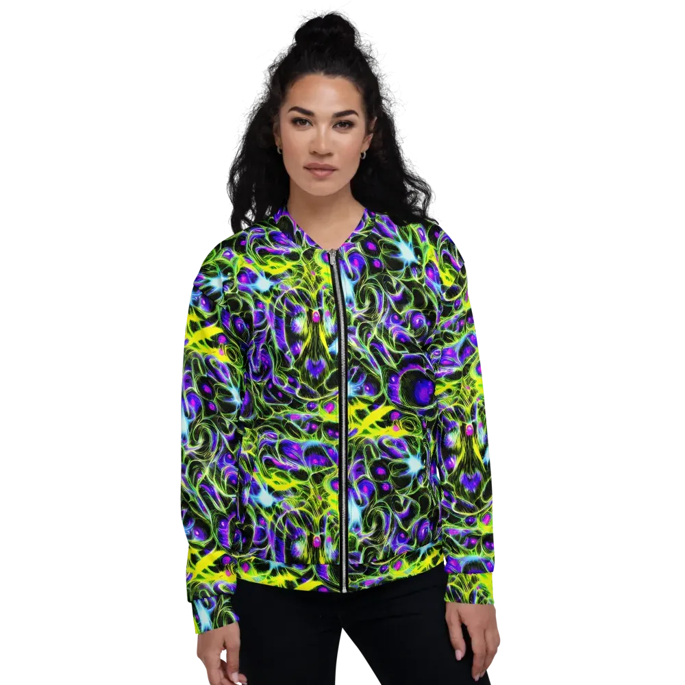 Psychedelic Underbrush on Bomber Jacket — Front