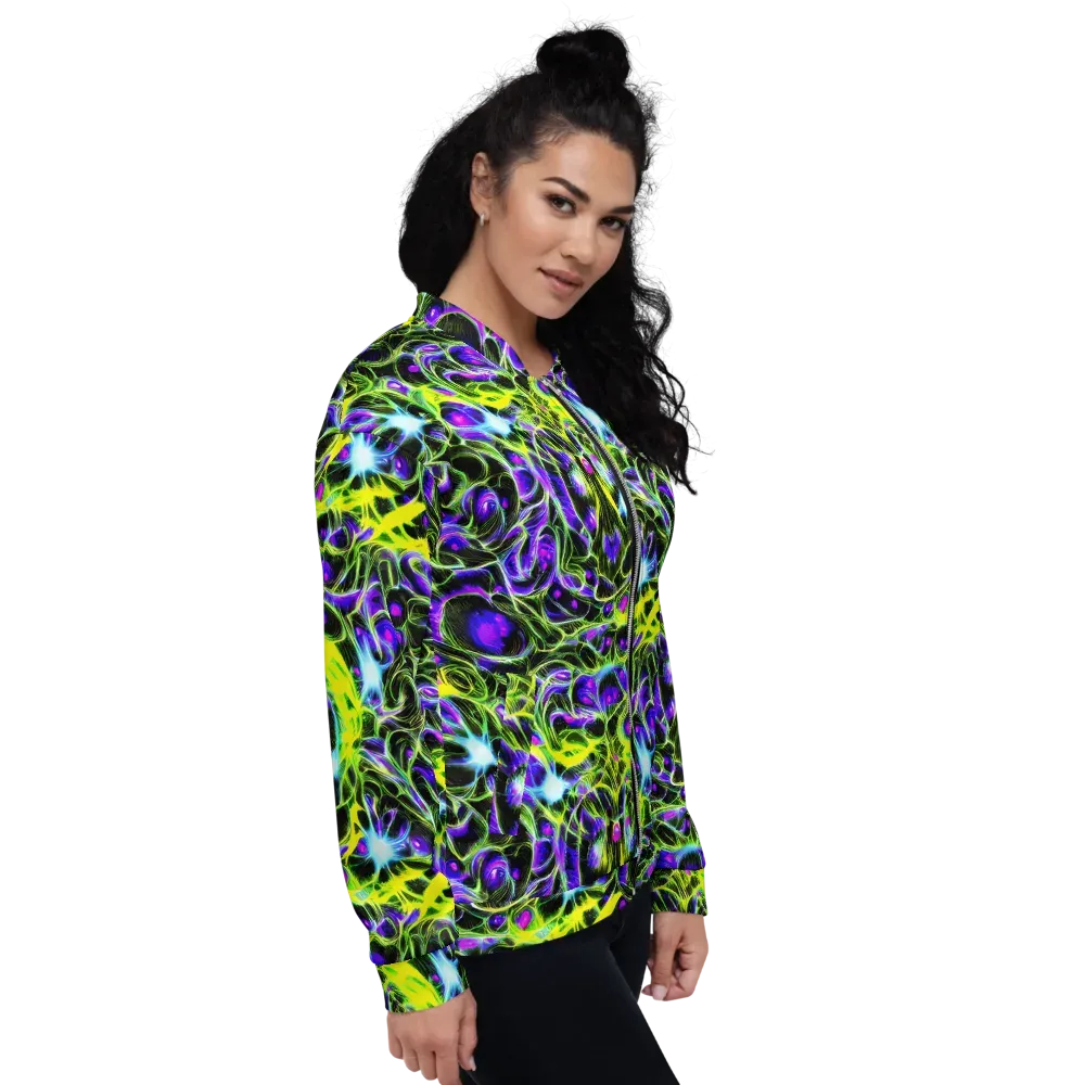 Psychedelic Underbrush on Bomber Jacket — Right