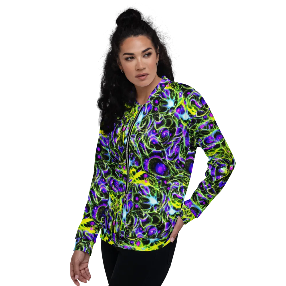 Psychedelic Underbrush on Bomber Jacket — Left