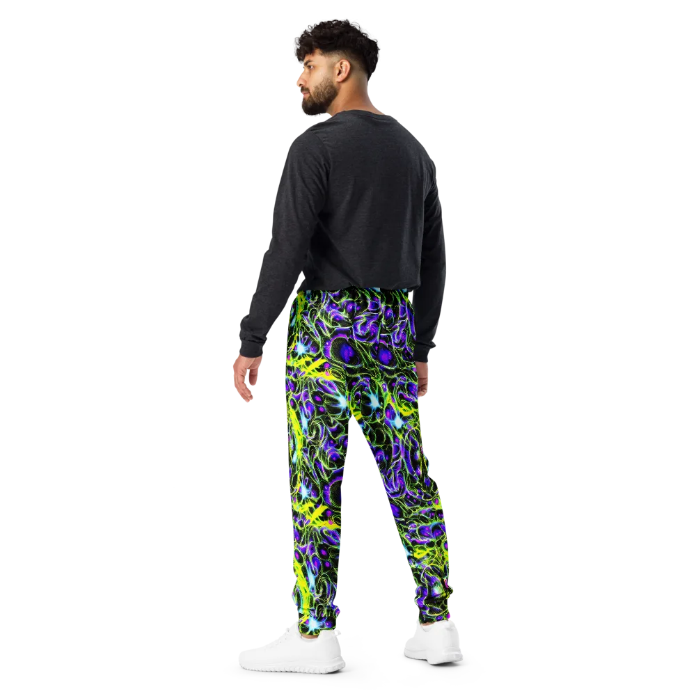 Psychedelic Underbrush on Men's Joggers — Back