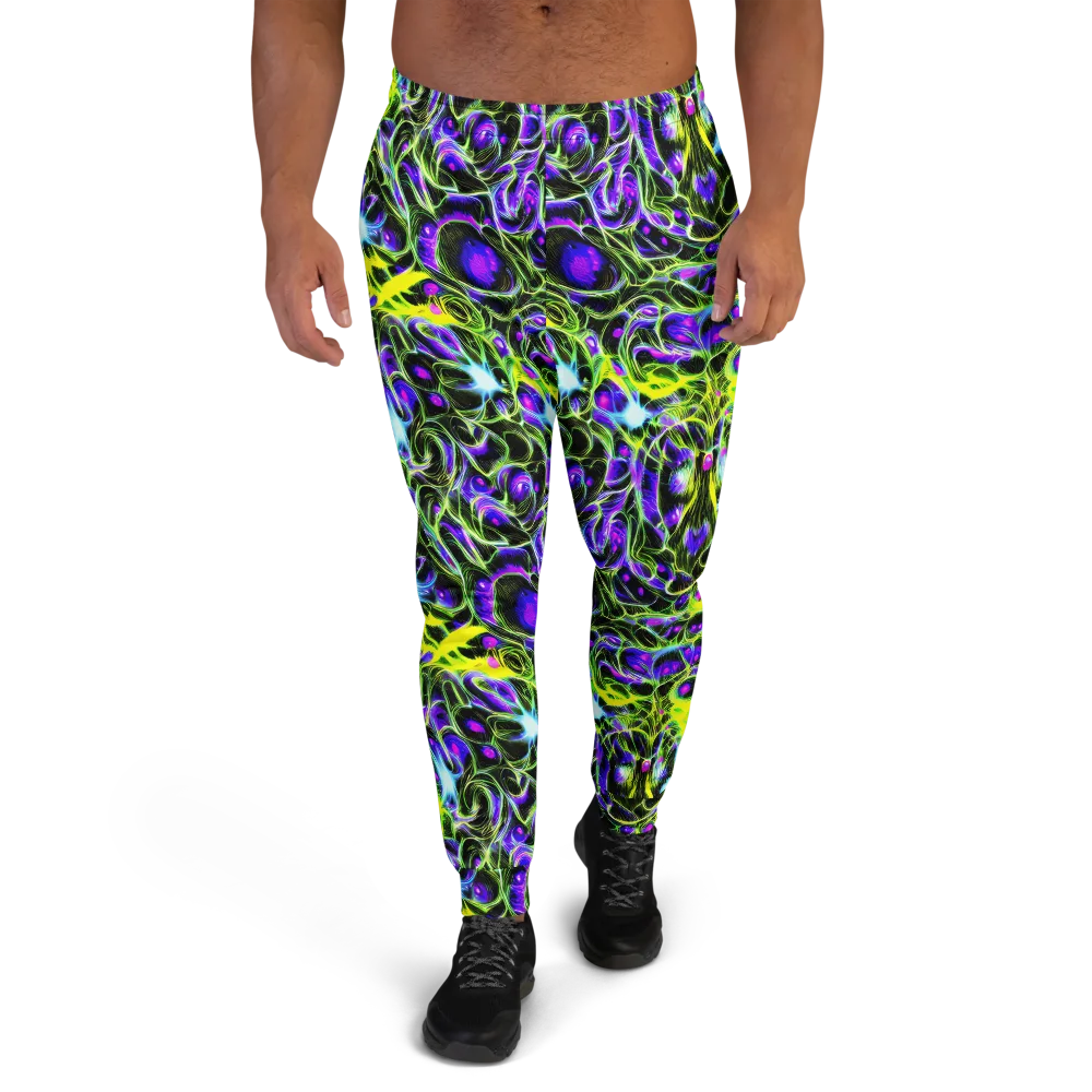 Psychedelic Underbrush on Men's Joggers — Front