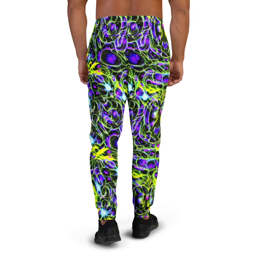 Psychedelic Underbrush on Men's Joggers — Back