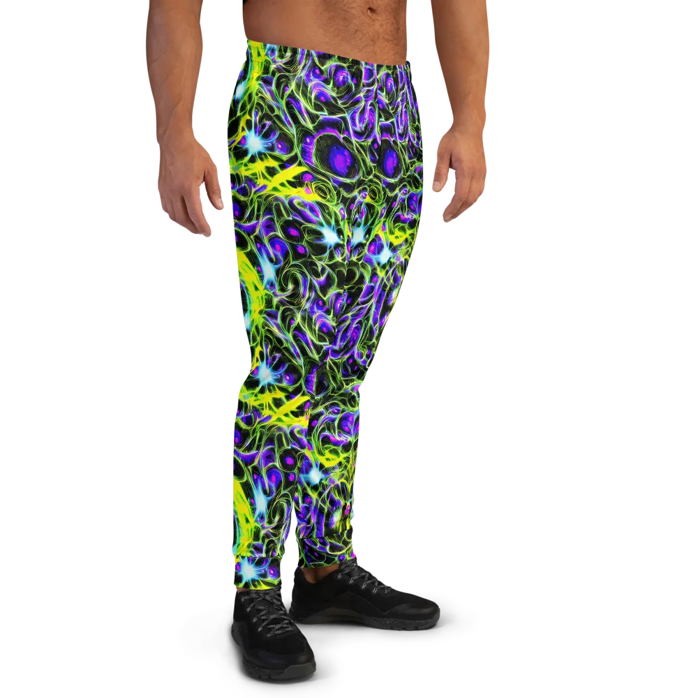 Psychedelic Underbrush on Men's Joggers — Right