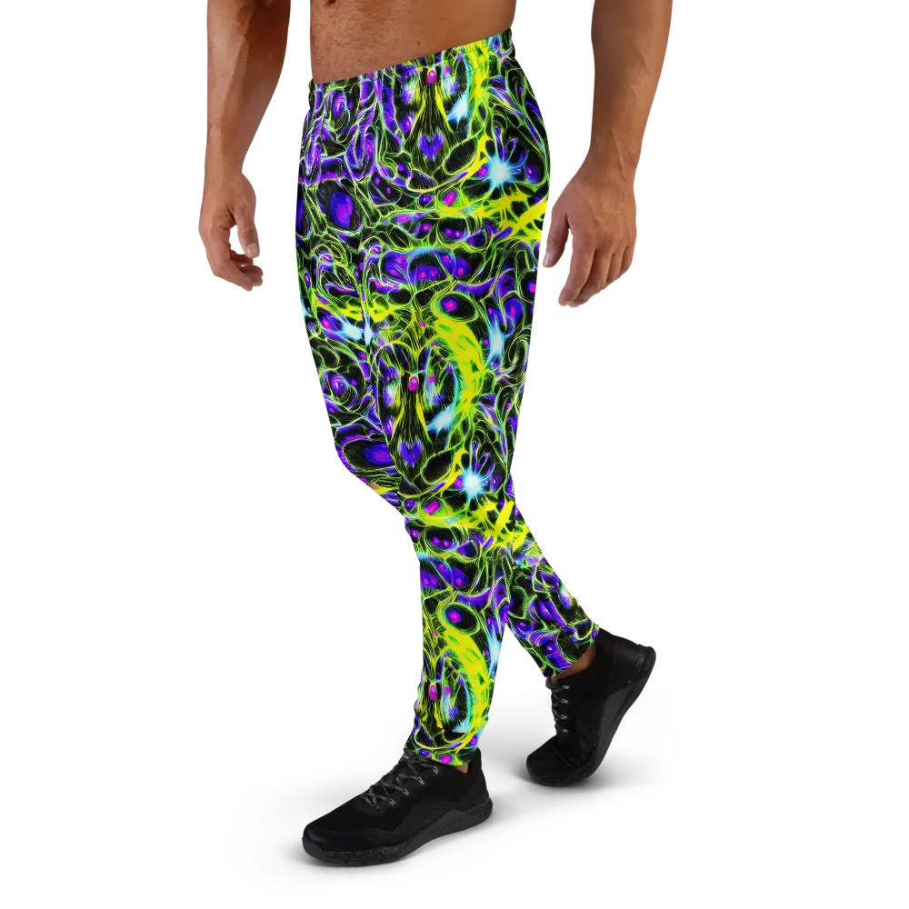 Psychedelic Underbrush on Men's Joggers — Left