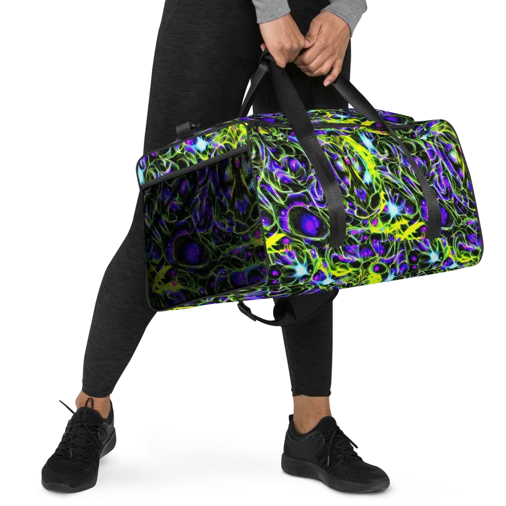 Psychedelic Underbrush on Duffle Bag — Right Front