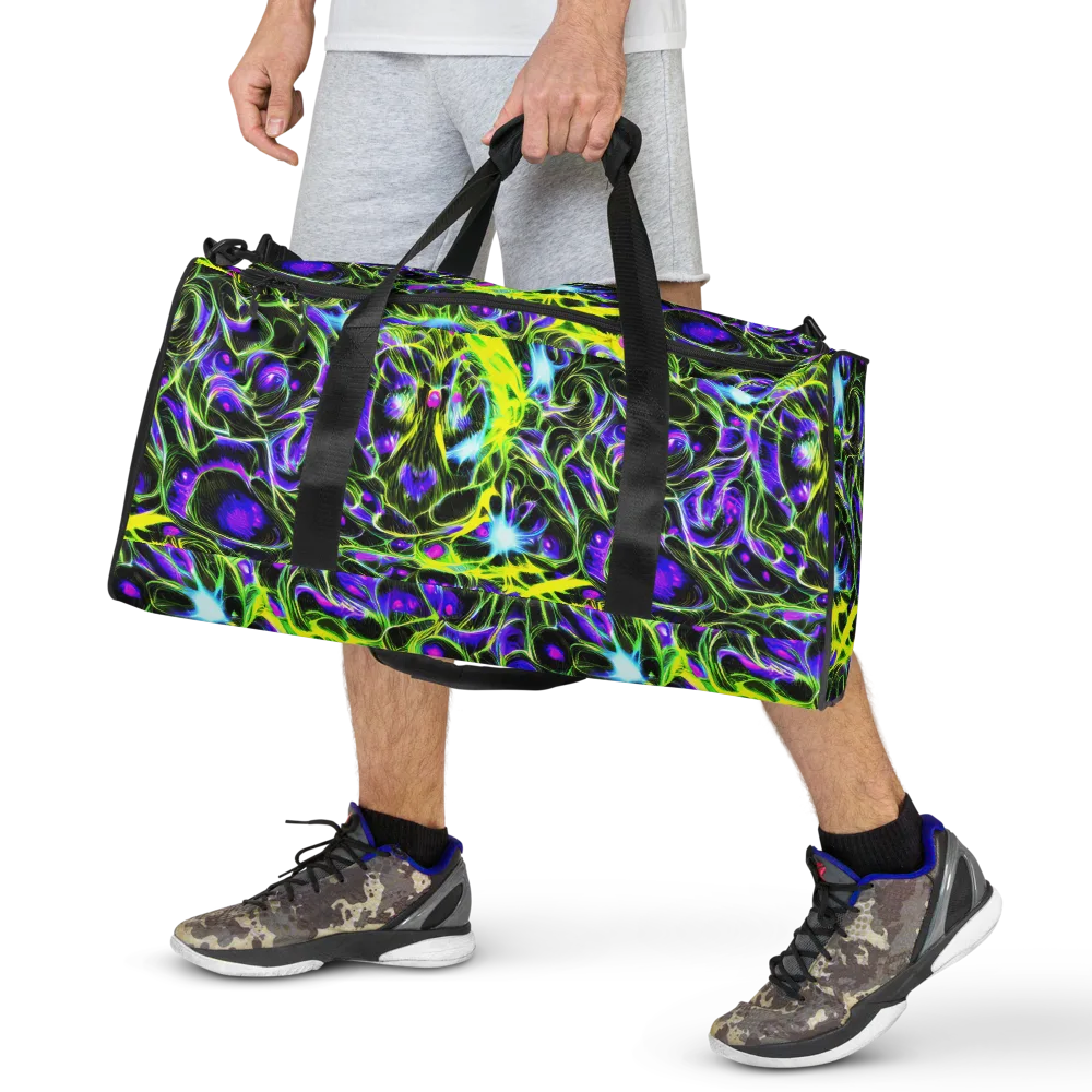 Psychedelic Underbrush on Duffle Bag — Front