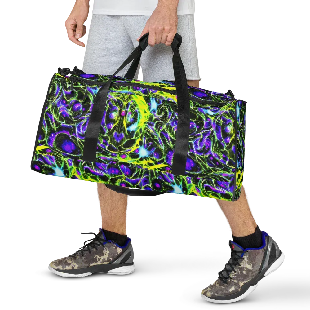 Psychedelic Underbrush on Duffle Bag — Front