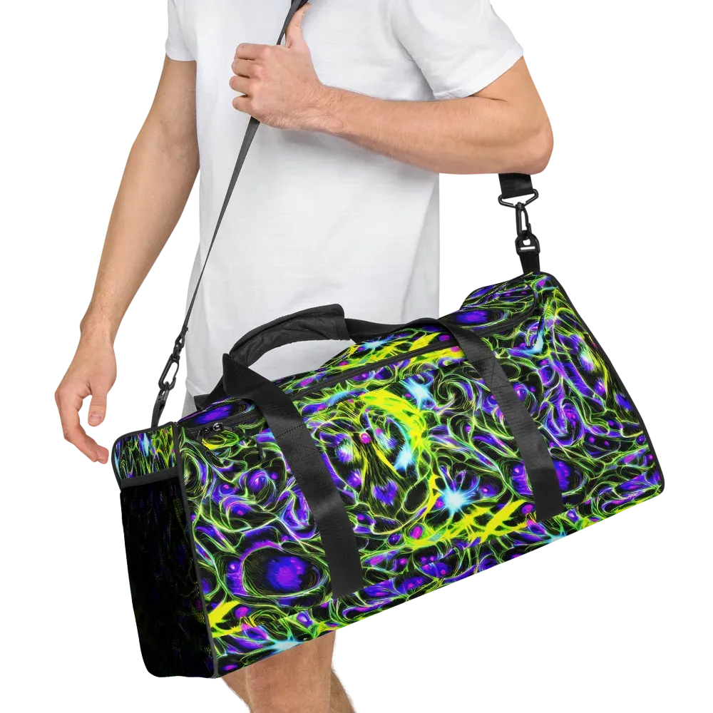 Psychedelic Underbrush on Duffle Bag — Right Front