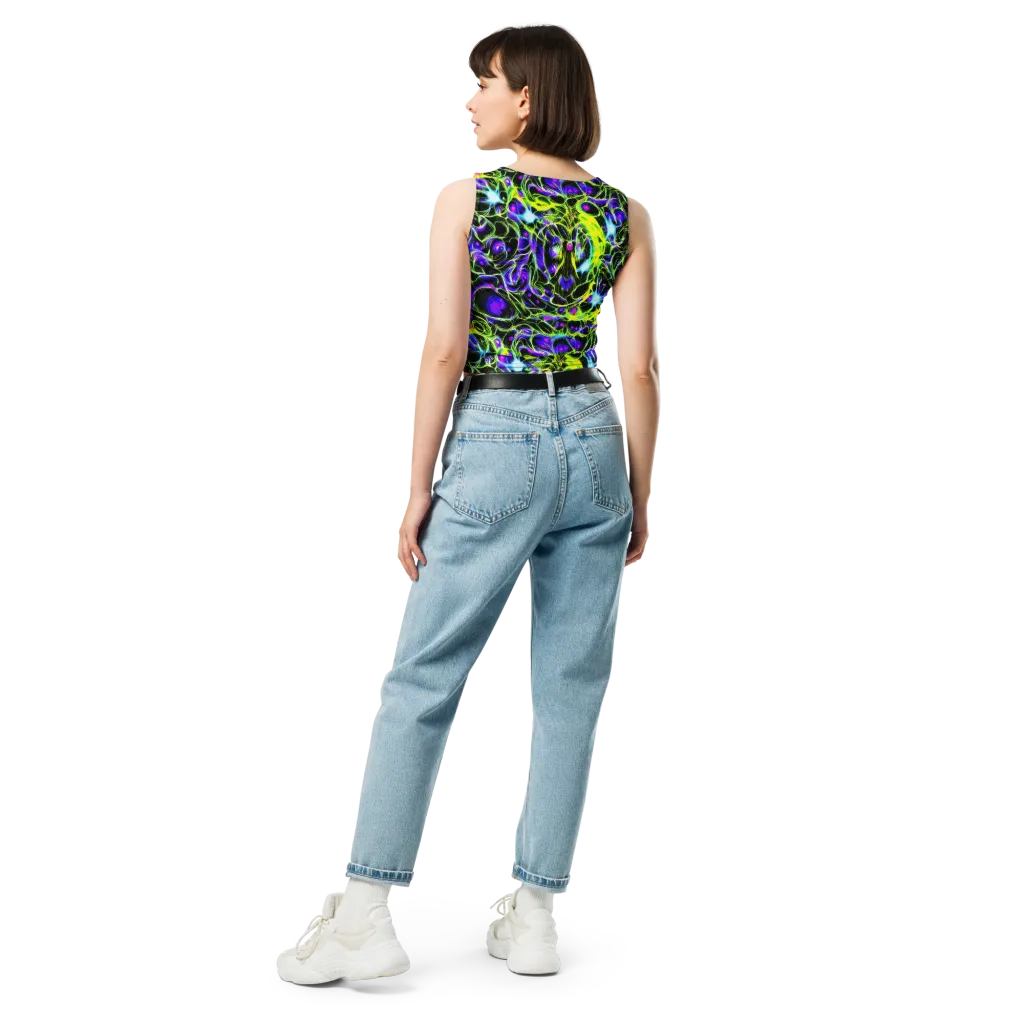 Psychedelic Underbrush on Crop Top — Back
