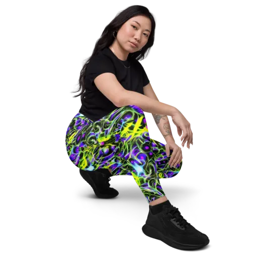 Psychedelic Underbrush on a Leggings with Pockets
