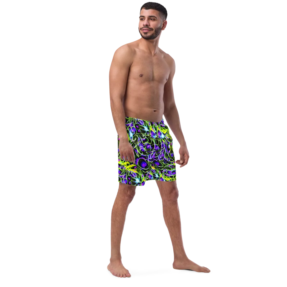 Psychedelic Underbrush on Swim Trunks — Right Front