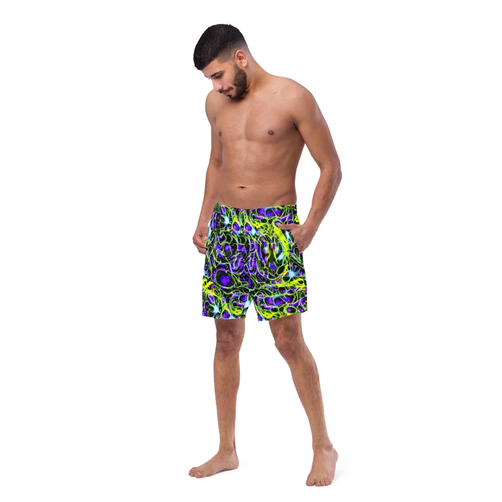 Psychedelic Underbrush on Swim Trunks — Left Front