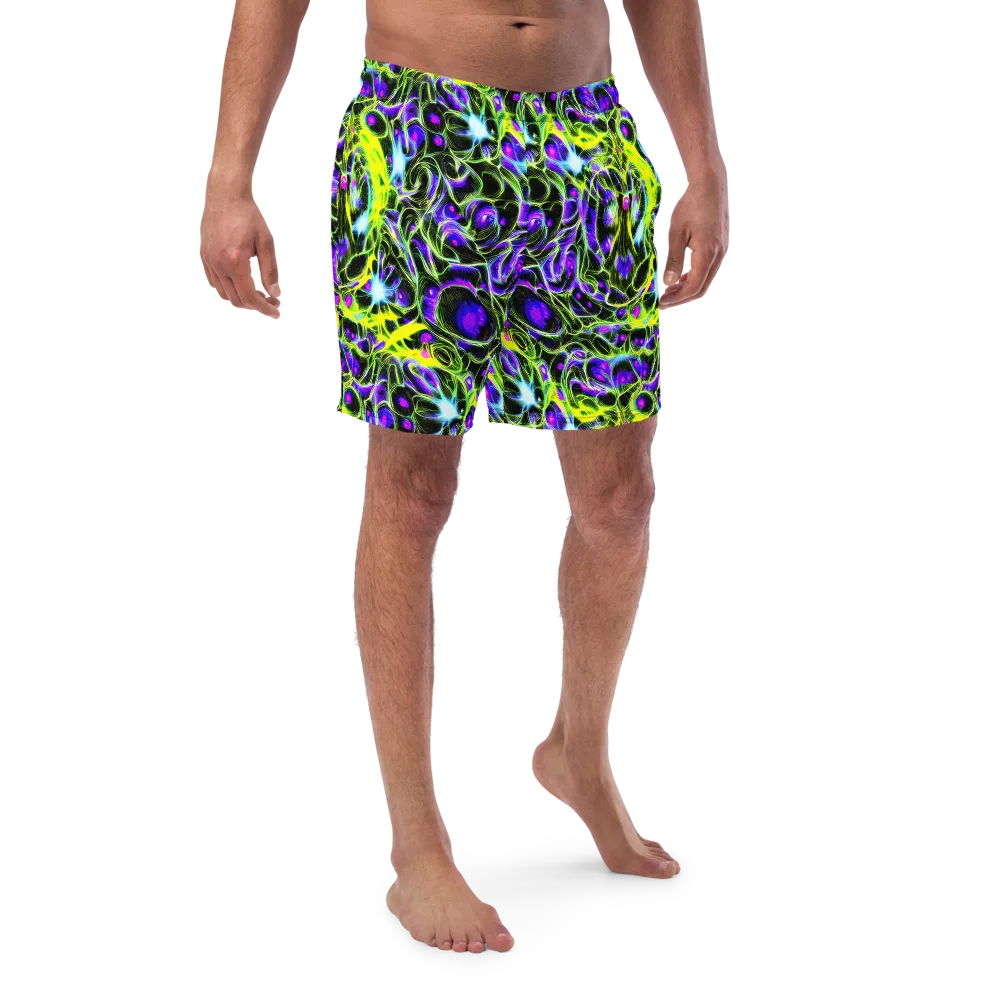 Psychedelic Underbrush on Swim Trunks — Front