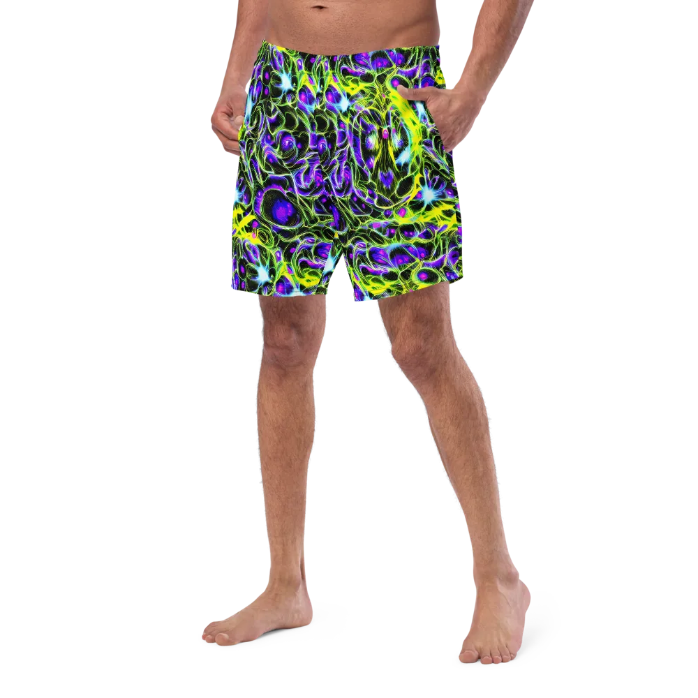 Psychedelic Underbrush on Swim Trunks — Left Front