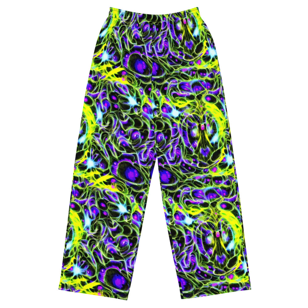 Psychedelic Underbrush on Wide-Leg Pants — Front