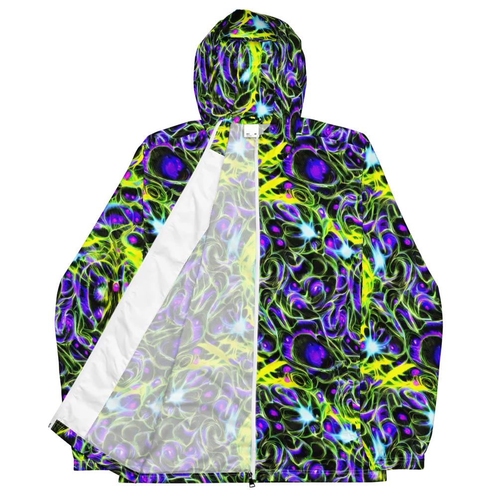 Psychedelic Underbrush on Men's Windbreaker — Front