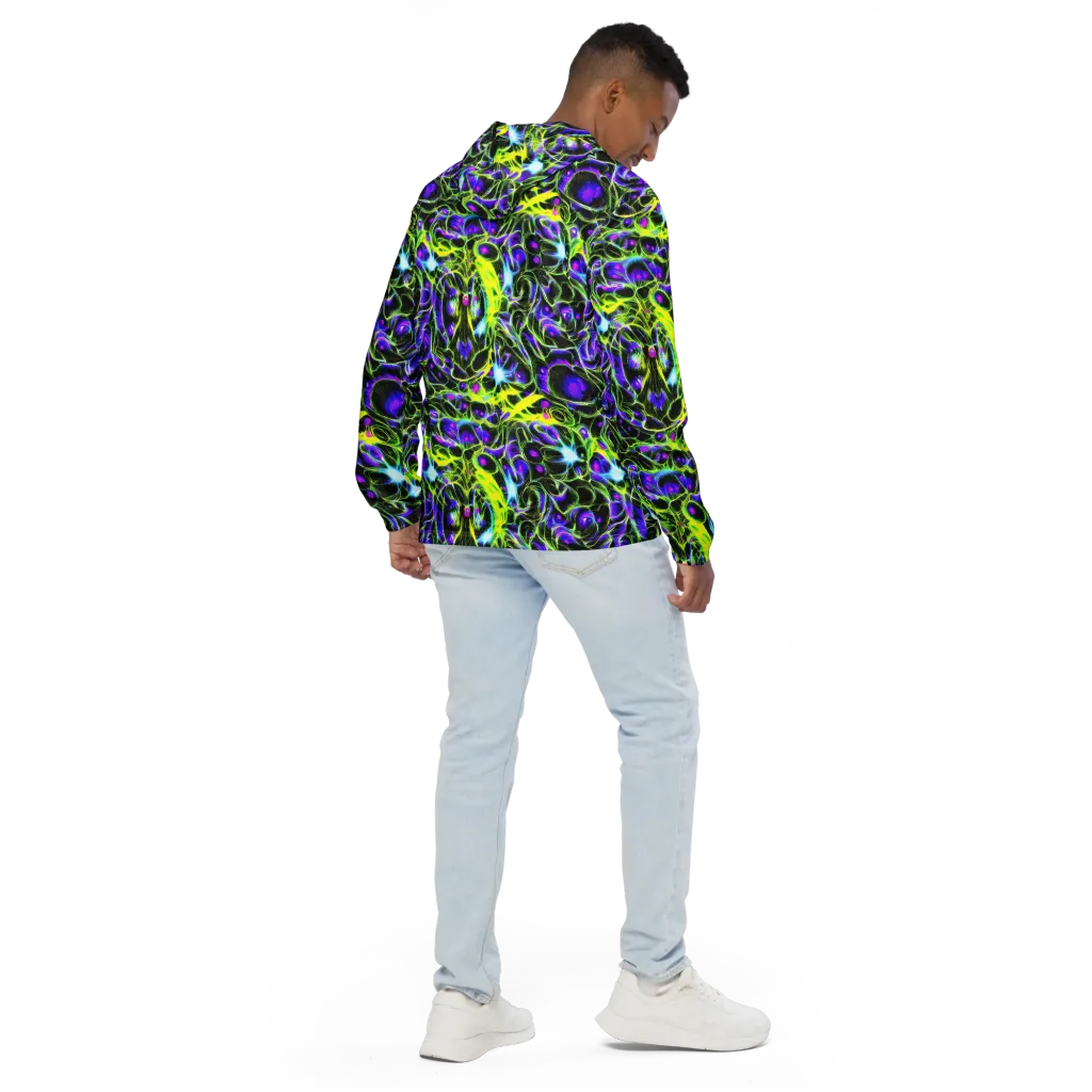Psychedelic Underbrush on Men's Windbreaker — Back