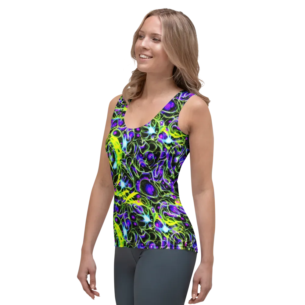 Psychedelic Underbrush on Women's Tank Top — Left Front