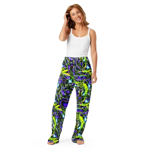 Psychedelic Underbrush on a Women's Pajama Pants