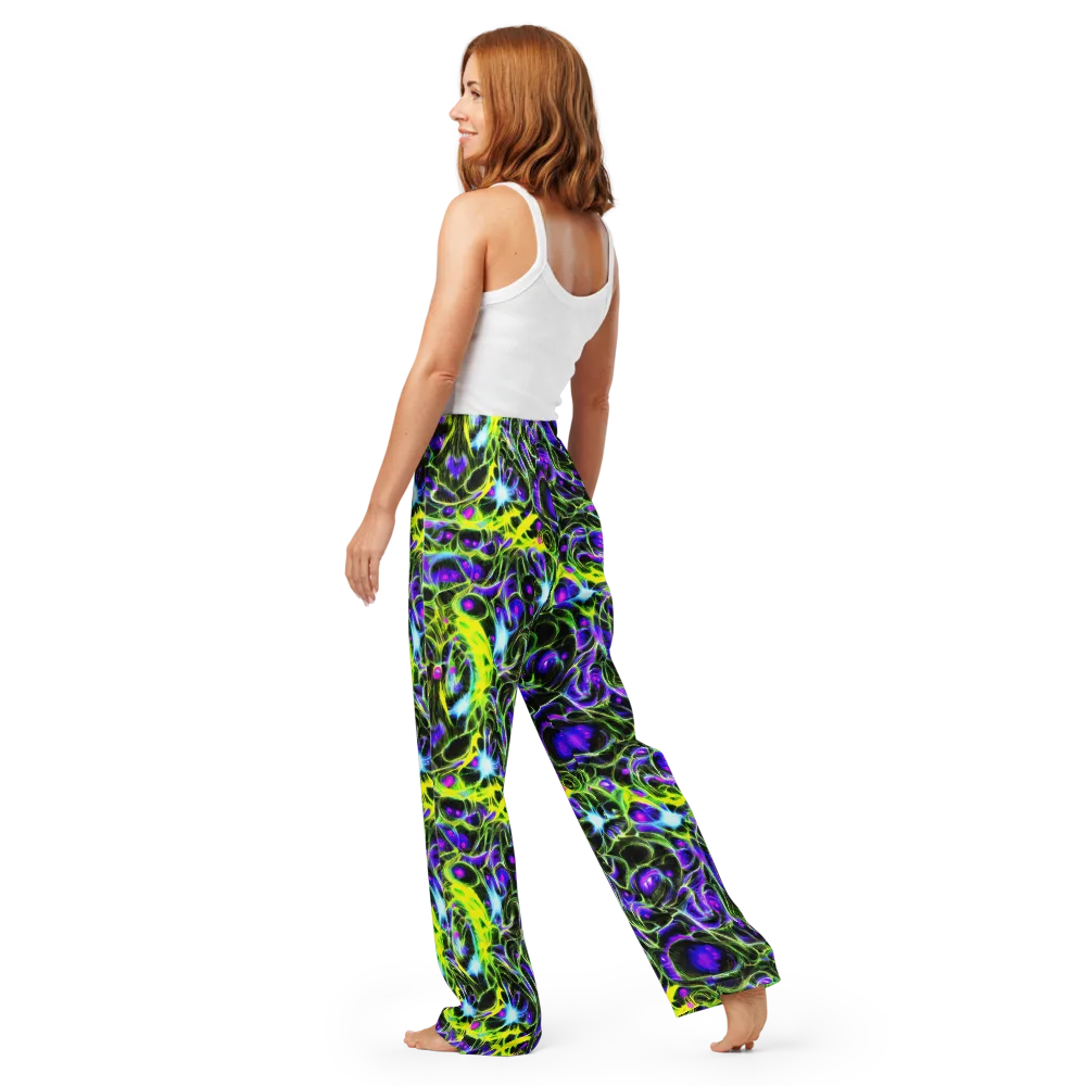 Psychedelic Underbrush on Women's Pajama Pants — Back