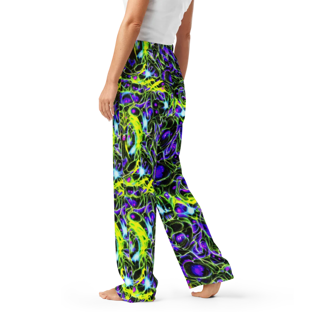 Psychedelic Underbrush on Women's Pajama Pants — Left