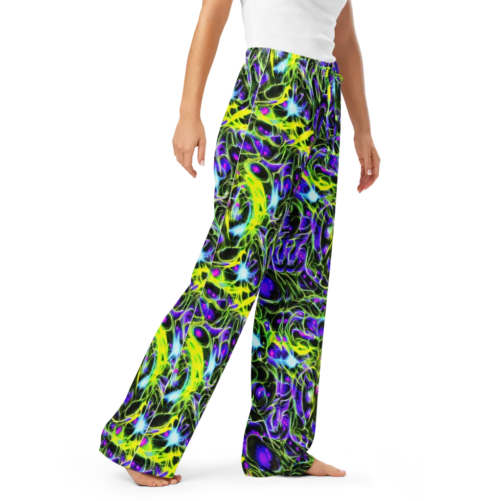 Psychedelic Underbrush on Women's Pajama Pants — Right Front