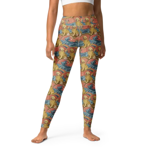 Tidal Golden Hour on a Yoga Leggings