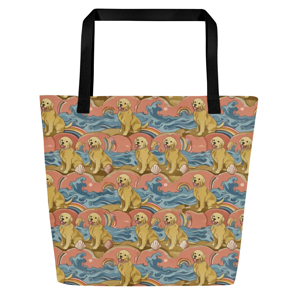 Tidal Golden Hour on Large Tote Bag W/ Pocket — Front