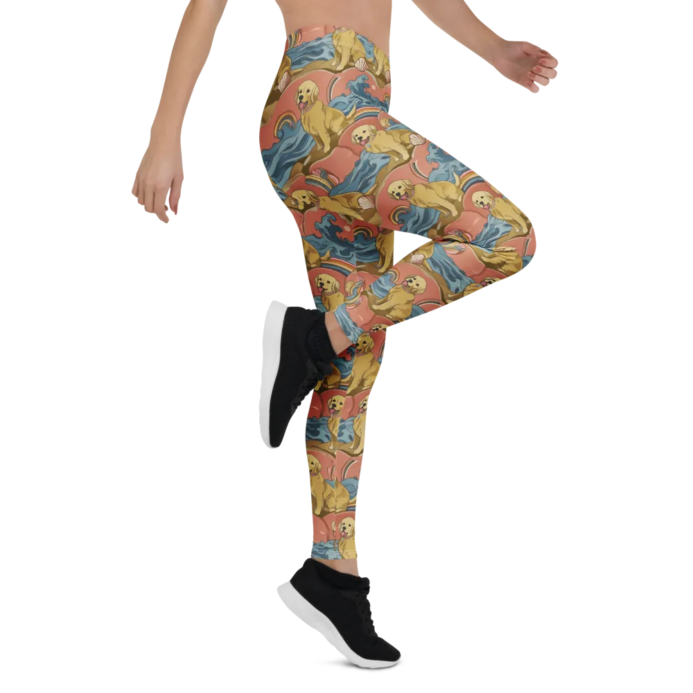 Tidal Golden Hour on Leggings — Right