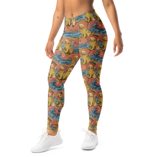 Tidal Golden Hour on a Leggings