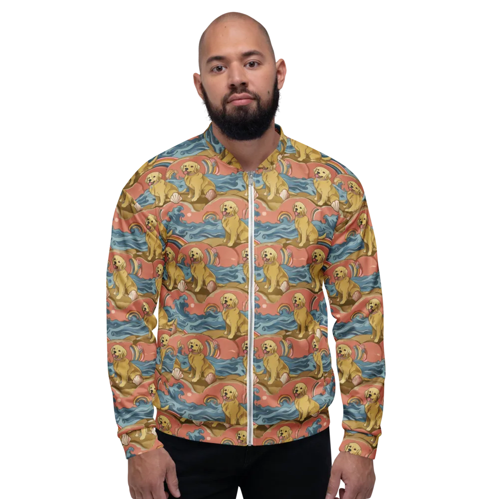 Tidal Golden Hour on Bomber Jacket — Front