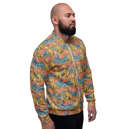 Tidal Golden Hour on a Bomber Jacket