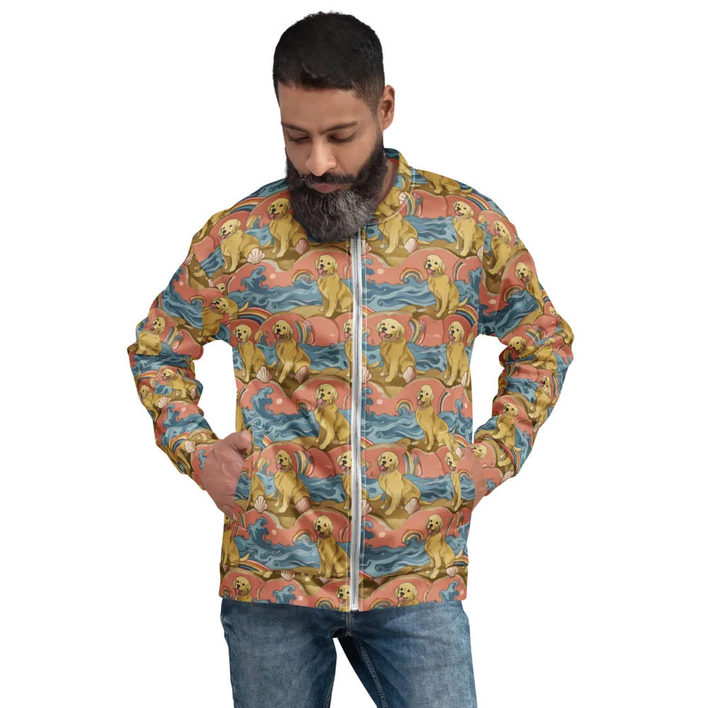 Tidal Golden Hour on Bomber Jacket — Front