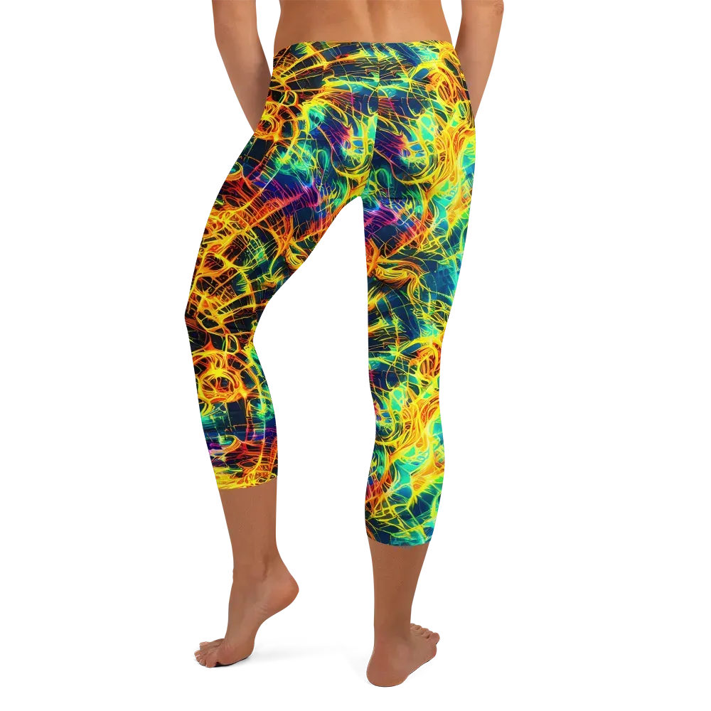 Kapp's Kaleidoscope on Capri Leggings — Back
