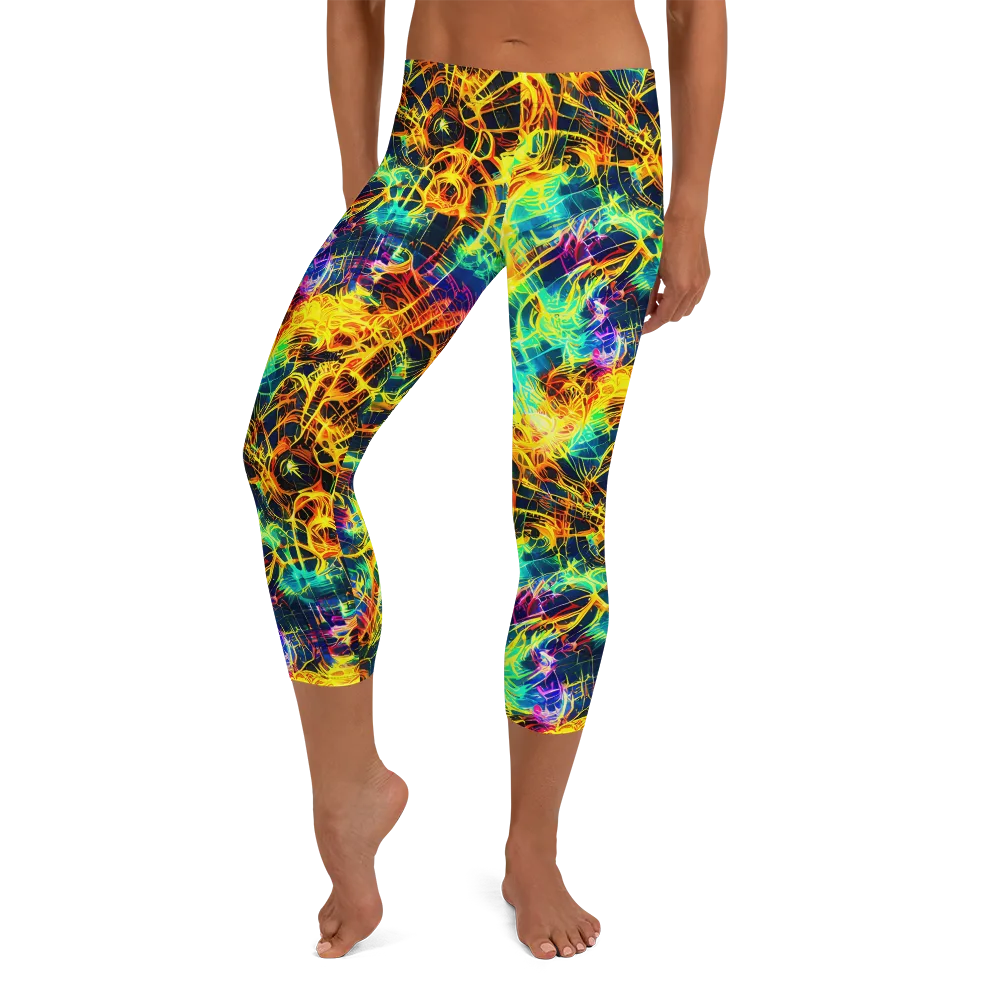 Kapp's Kaleidoscope on Capri Leggings — Front