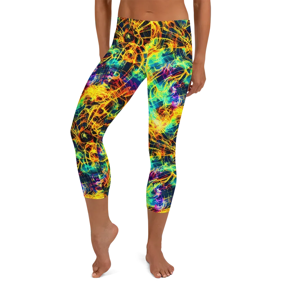 Kapp's Kaleidoscope on Capri Leggings — Front