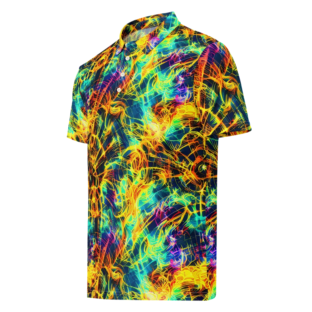 Kapp's Kaleidoscope on Men's Slim Fit Polo Shirt — Left Front