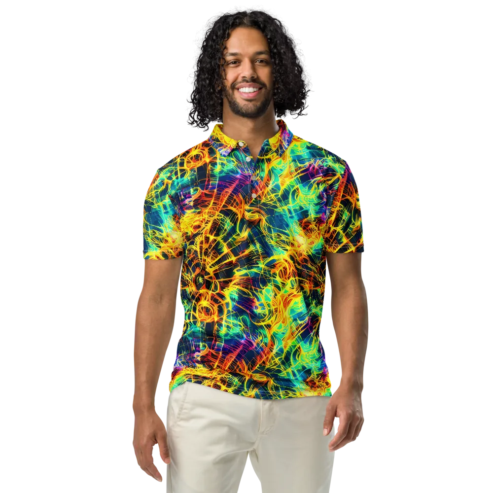 Kapp's Kaleidoscope on Men's Slim Fit Polo Shirt — Front