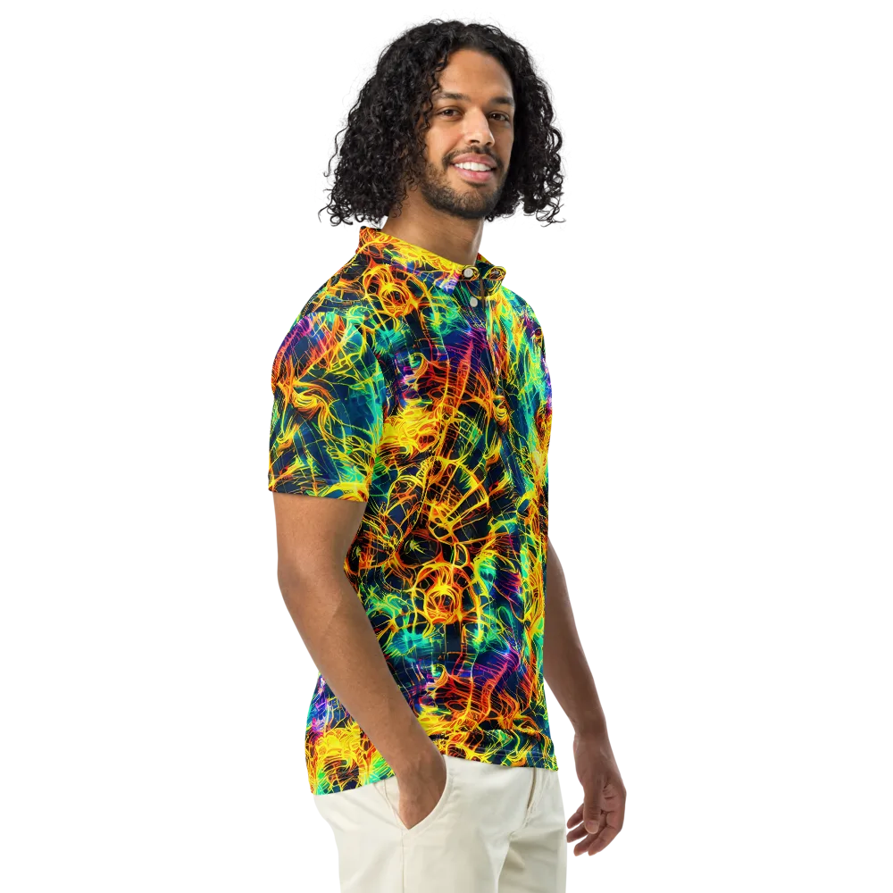 Kapp's Kaleidoscope on Men's Slim Fit Polo Shirt — Right Front