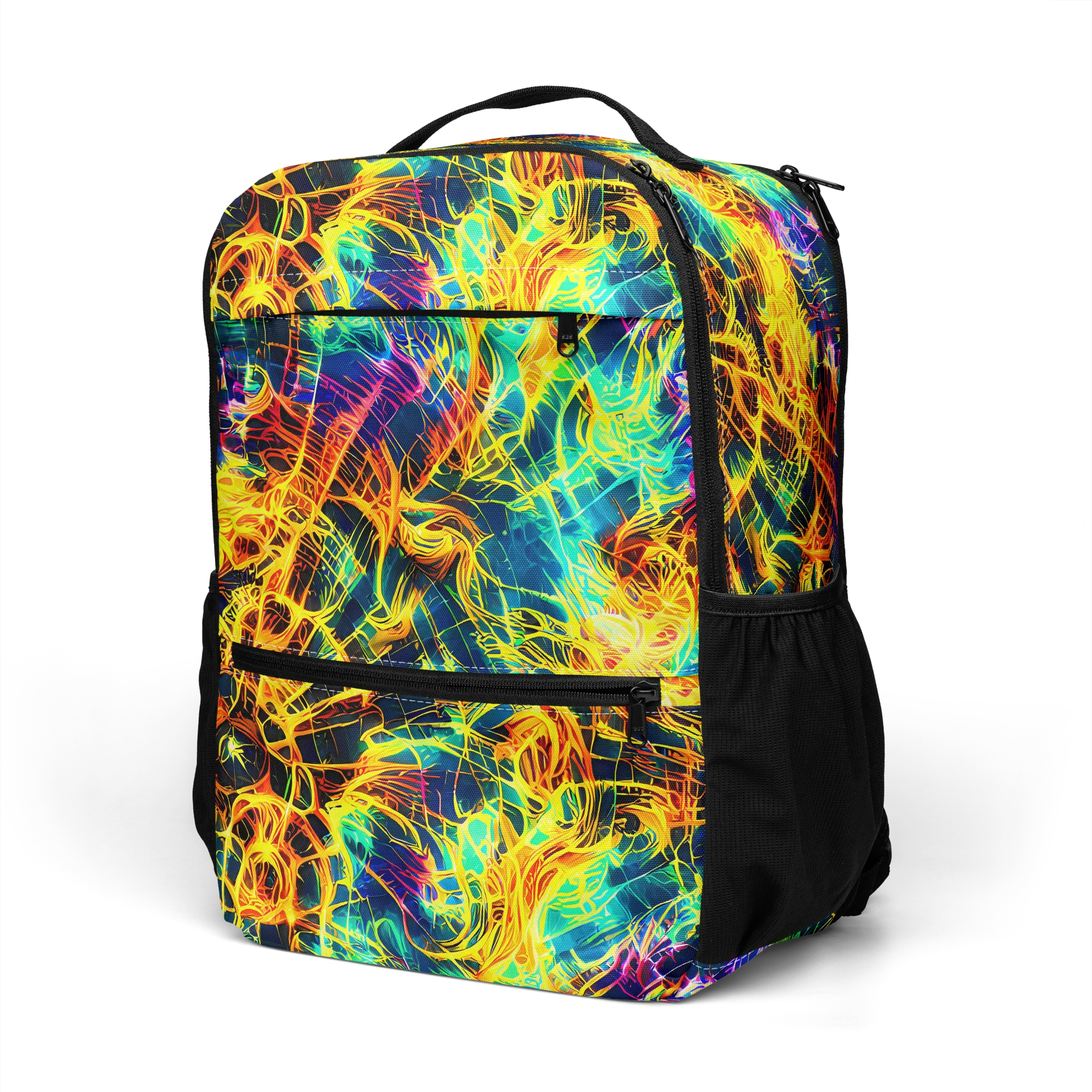 Kapp's Kaleidoscope on Utility Backpack — Left Front